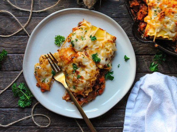 Vegan Pumpkin Ricotta Rolled Lasagna - Eat Figs, Not Pigs