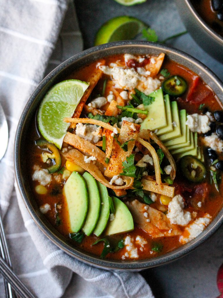 Vegan Chick'n Tortilla Soup - Eat Figs, Not Pigs