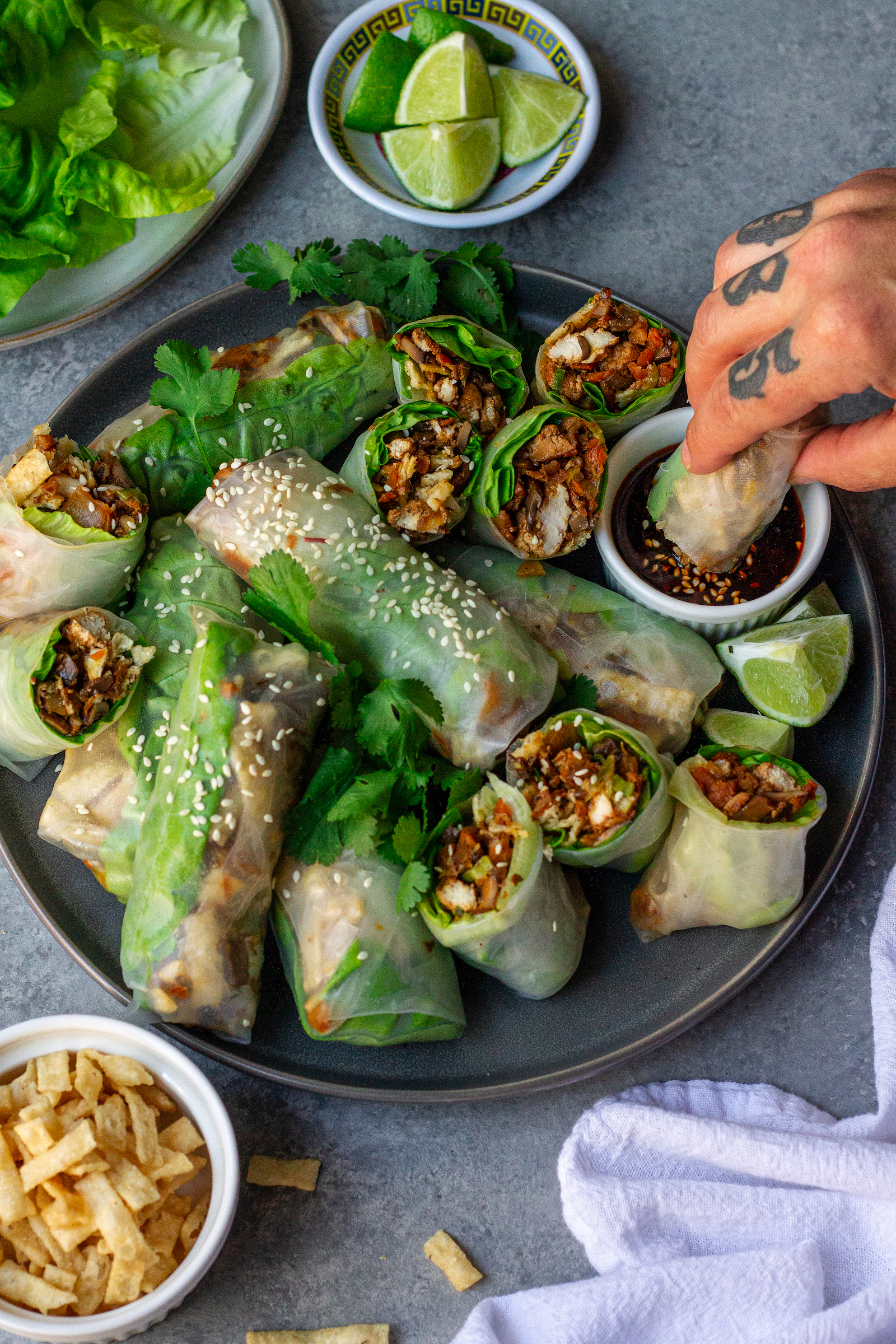 Crispy Vegetable and Mushroom Spring Rolls (Vegan Recipe) - The Foodie  Takes Flight