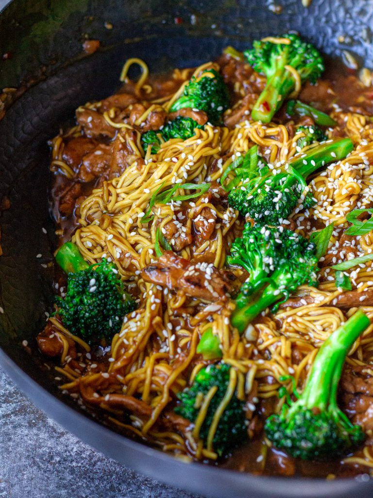 Vegan Beef and Broccoli Noodles - Eat Figs, Not Pigs