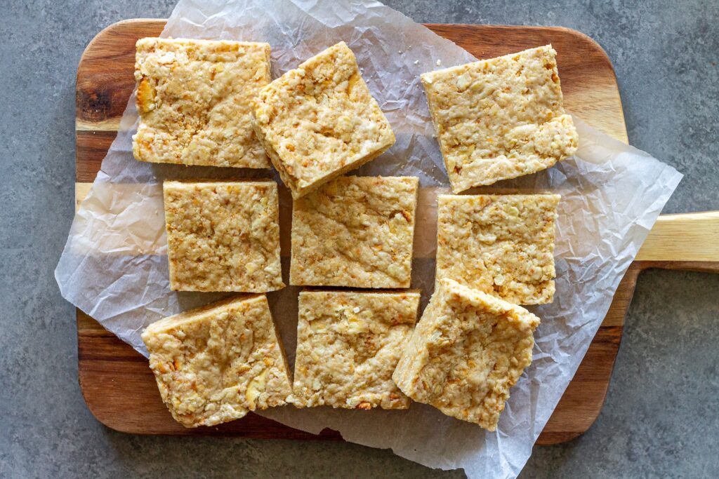 Vegan Ritz Crispy Treats served on a plate, ready to enjoy.